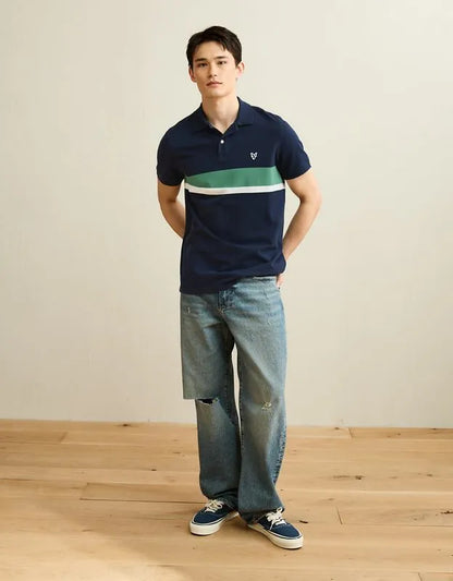 AE Slim Fit Logo Pique Polo Shirt