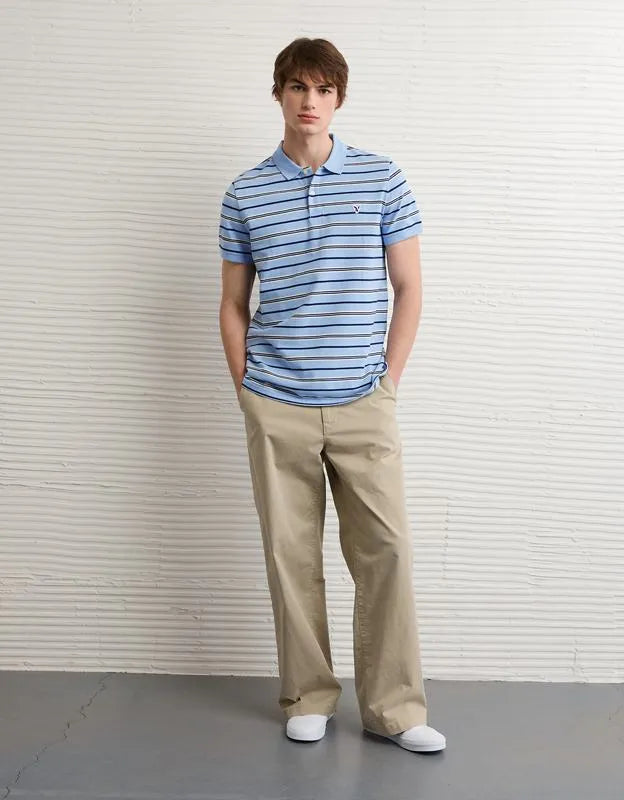 AE Slim Fit Logo Pique Polo Shirt