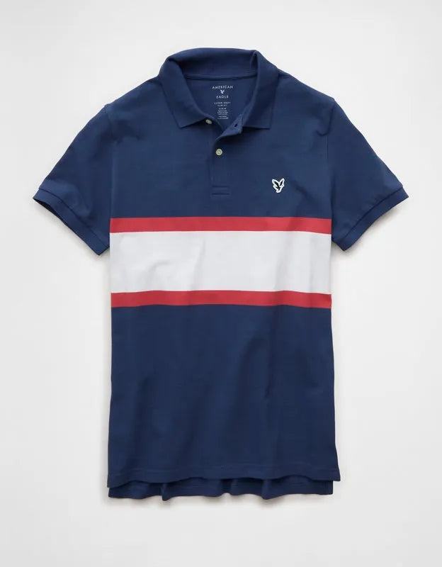 AE Slim Fit Logo Pique Polo Shirt