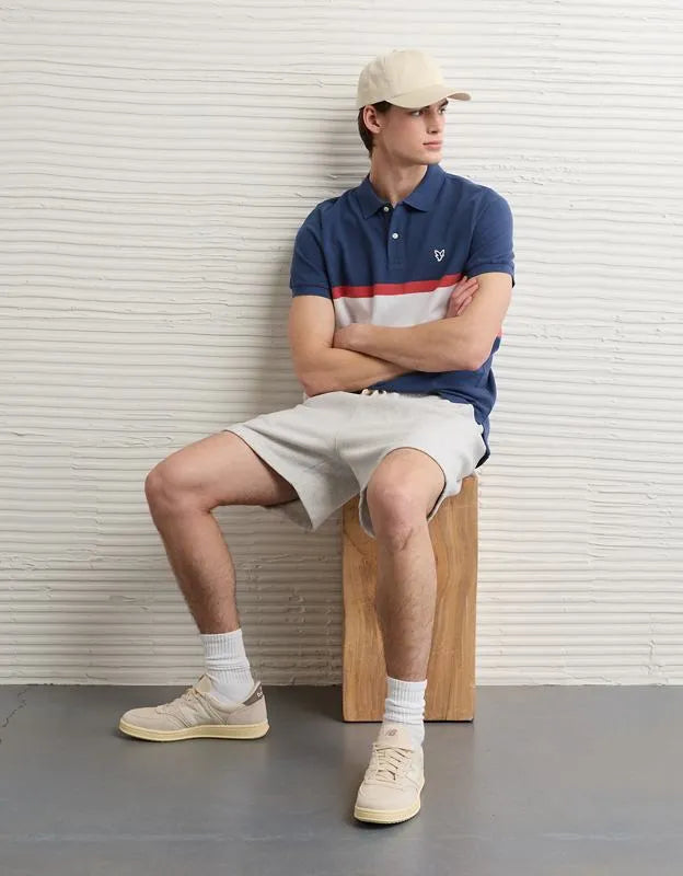 AE Slim Fit Logo Pique Polo Shirt