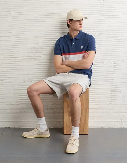 AE Slim Fit Logo Pique Polo Shirt