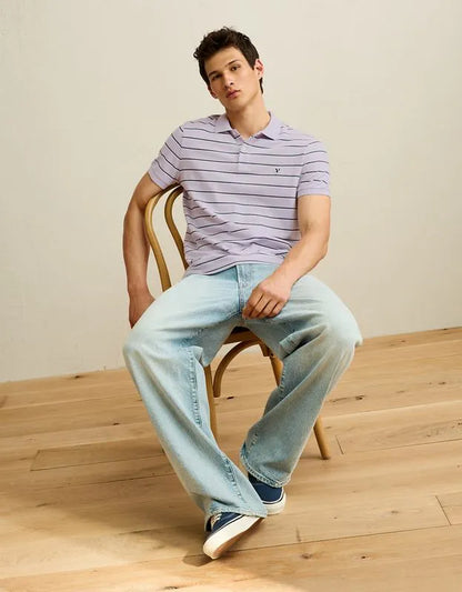 AE Slim Fit Logo Pique Polo Shirt