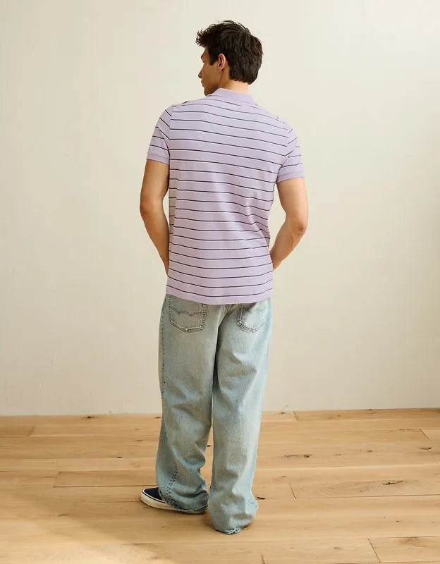 AE Slim Fit Logo Pique Polo Shirt