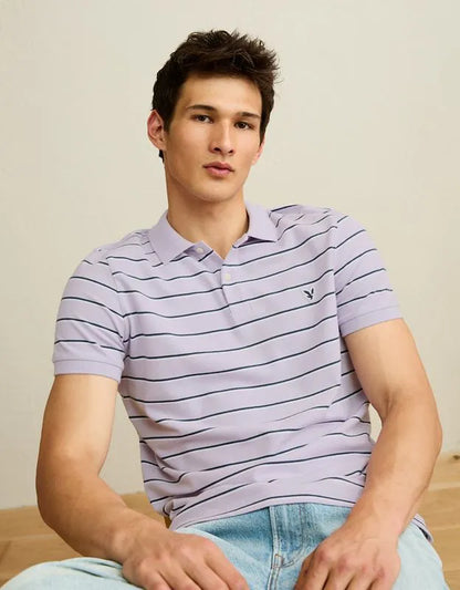 AE Slim Fit Logo Pique Polo Shirt