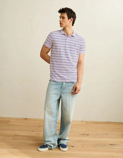 AE Slim Fit Logo Pique Polo Shirt