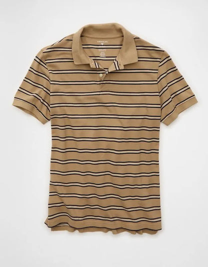 AE Standard Fit Lived-In Pique Polo Shirt