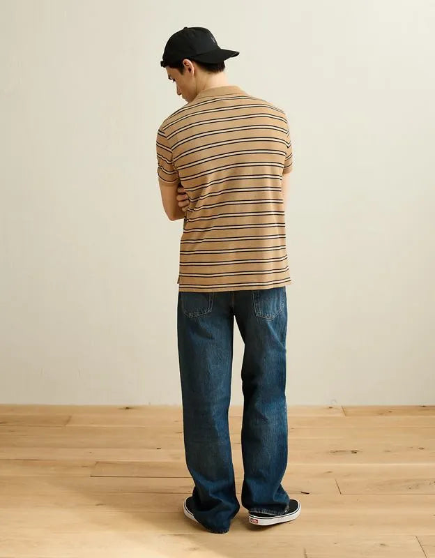 AE Standard Fit Lived-In Pique Polo Shirt