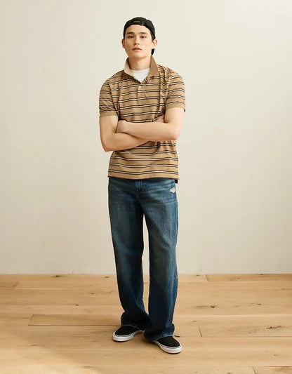 AE Standard Fit Lived-In Pique Polo Shirt