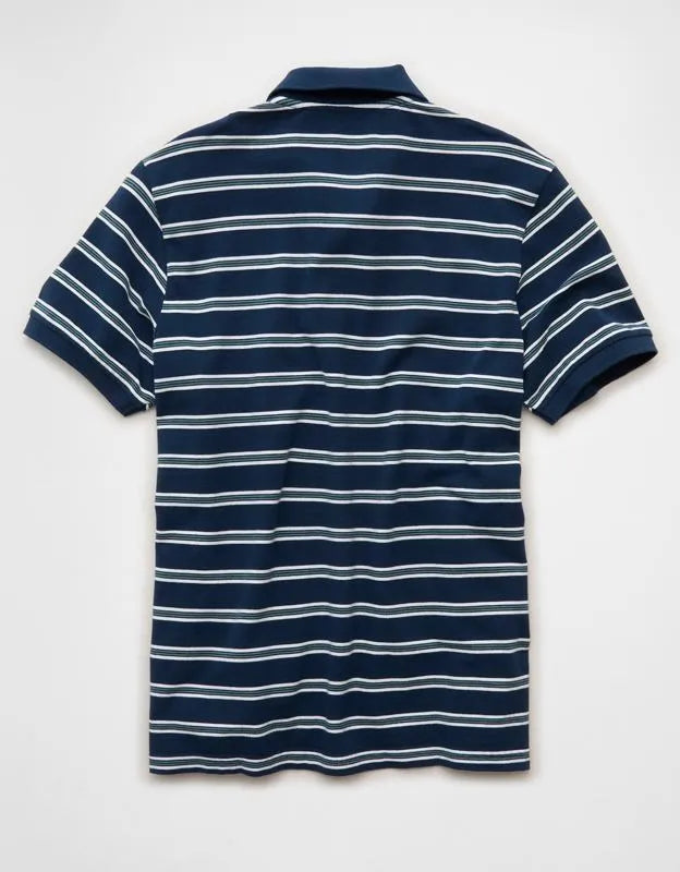 AE Standard Fit Lived-In Pique Polo Shirt