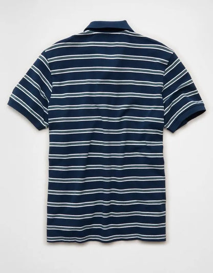 AE Standard Fit Lived-In Pique Polo Shirt