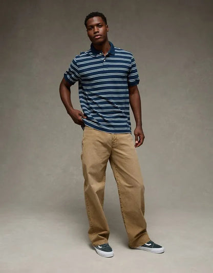 AE Standard Fit Lived-In Pique Polo Shirt