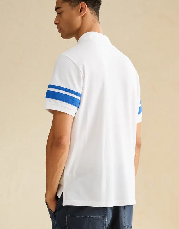 AE Standard Fit Applique Stripe Pique Polo Shirt