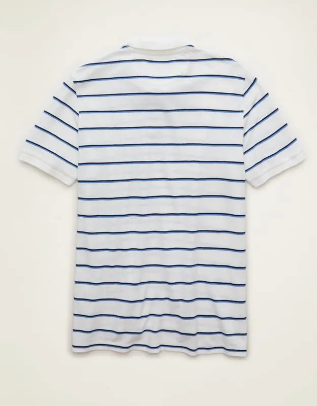 AE Standard Fit Lived-In Pique Polo Shirt