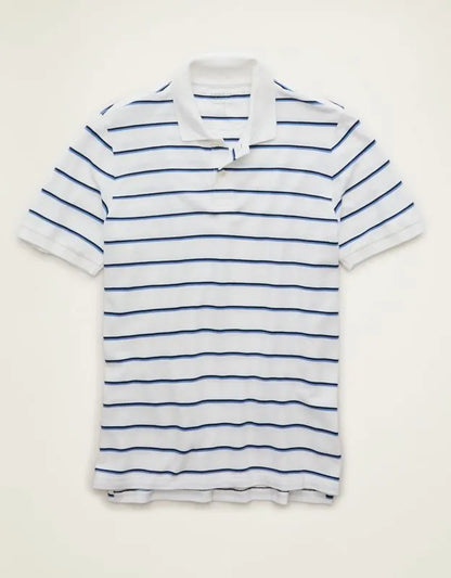 AE Standard Fit Lived-In Pique Polo Shirt