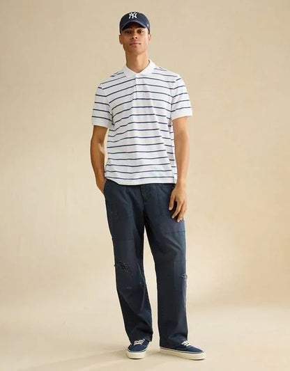 AE Standard Fit Lived-In Pique Polo Shirt