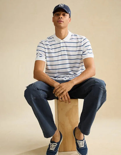 AE Standard Fit Lived-In Pique Polo Shirt