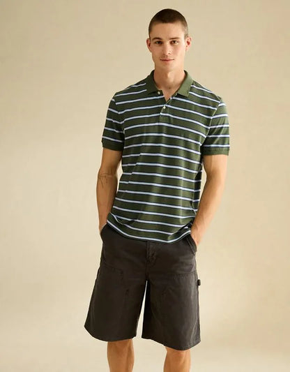 AE Standard Fit Lived-In Pique Polo Shirt