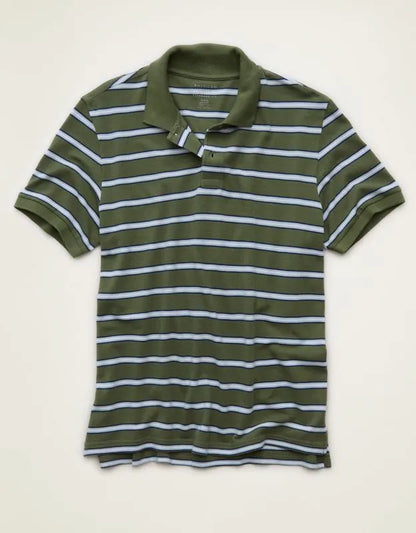 AE Standard Fit Lived-In Pique Polo Shirt