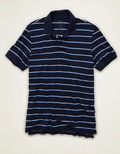 AE Standard Fit Lived-In Pique Polo Shirt