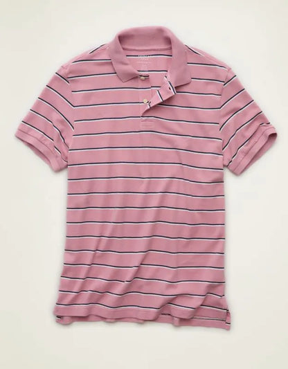 AE Standard Fit Lived-In Pique Polo Shirt