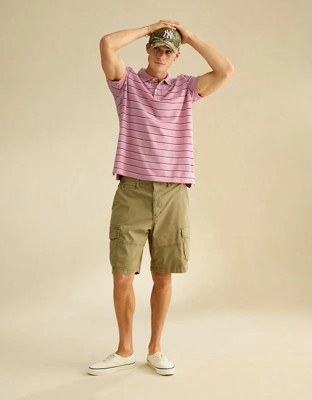 AE Standard Fit Lived-In Pique Polo Shirt