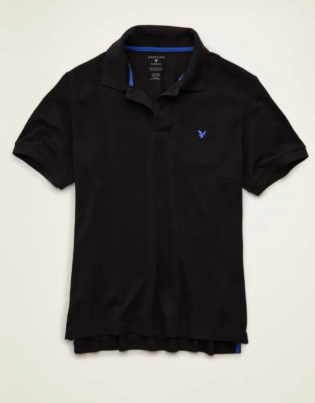 AE Standard Fit Pop Logo Pique Polo Shirt