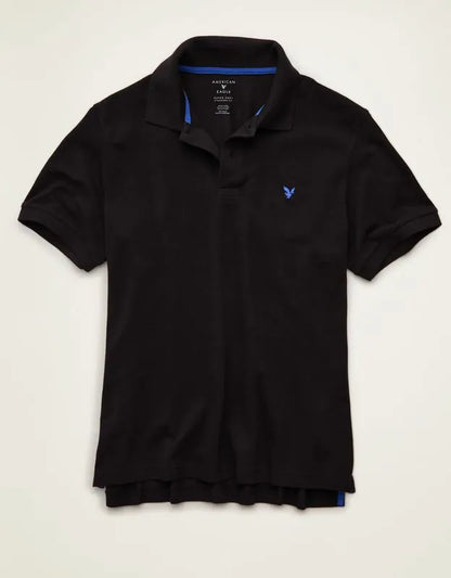 AE Standard Fit Pop Logo Pique Polo Shirt