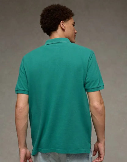 AE Standard Fit Pop Logo Pique Polo Shirt