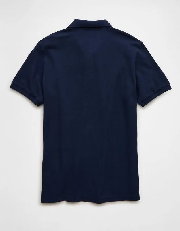 AE Standard Fit Pop Logo Pique Polo Shirt