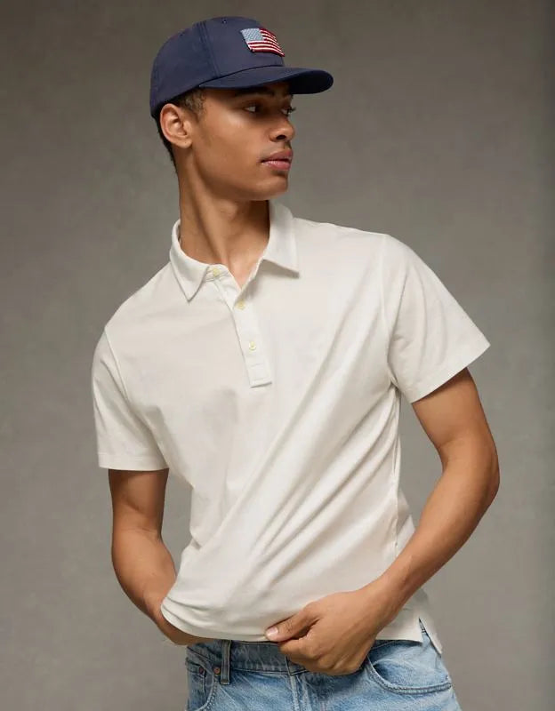 AE Standard Fit Lightweight Polo Shirt