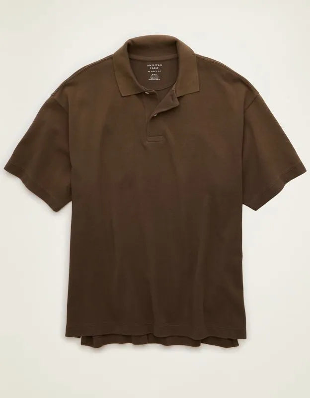 AE Boxy Fit Pique Polo Shirt