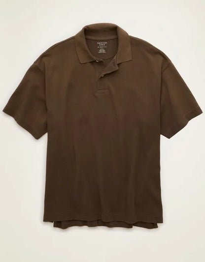 AE Boxy Fit Pique Polo Shirt
