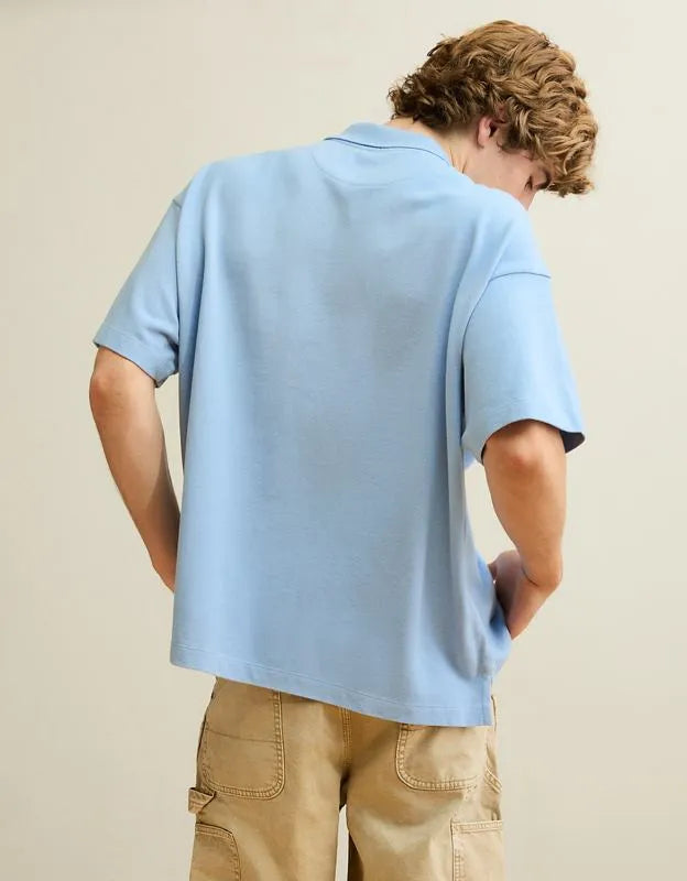 AE Boxy Fit Pique Polo Shirt