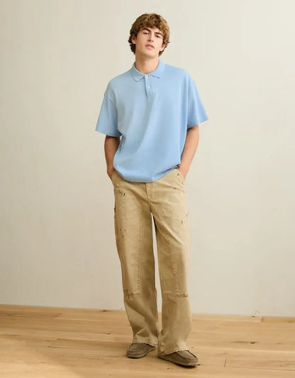 AE Boxy Fit Pique Polo Shirt