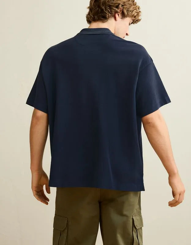 AE Boxy Fit Pique Polo Shirt