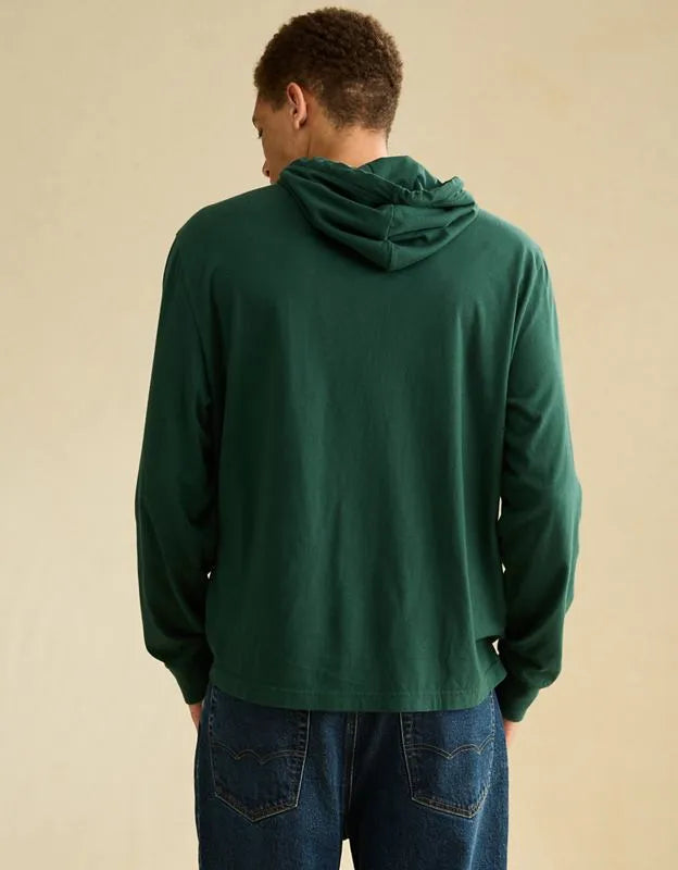 AE Standard Fit Lightweight Logo Graphic Hoodie T-Shirt