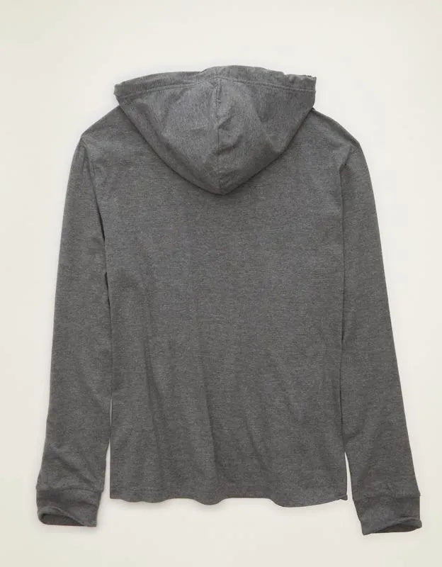 AE Standard Fit Lightweight Logo Graphic Hoodie T-Shirt
