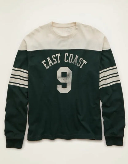 AE Relaxed Fit Long-Sleeve Varsity Graphic T-Shirt