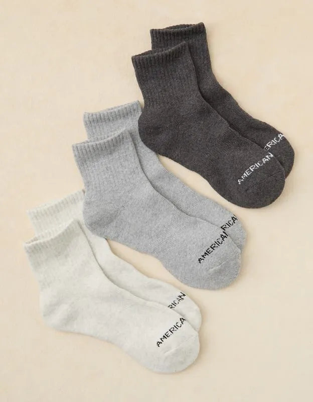 AE Quarter Crew Socks 3-Pack