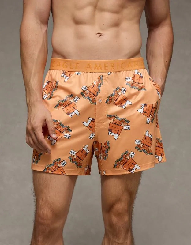 AEO Men's Halloween Snoopy Ultra Soft Pocket Boxer Short