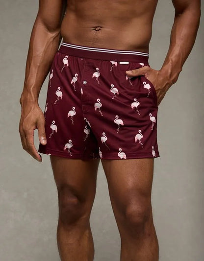 AEO Men's Flamingos Ultra Soft Pocket Boxer Short