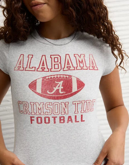 AE Alabama Crimson Tide Graphic Cropped Baby Tee