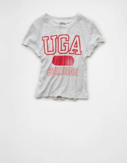 AE Georgia Bulldogs Graphic Cropped Baby Tee