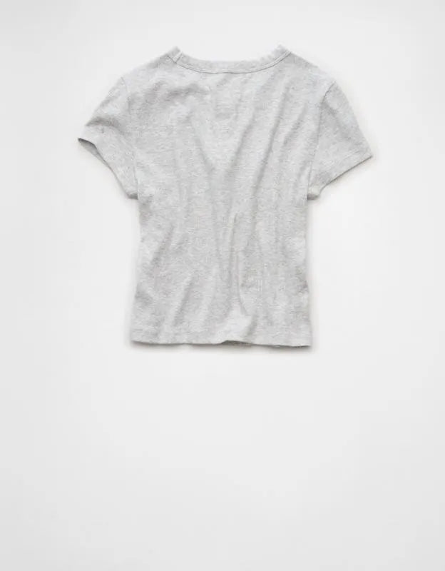 AE Wisconsin Badgers Graphic Cropped Baby Tee