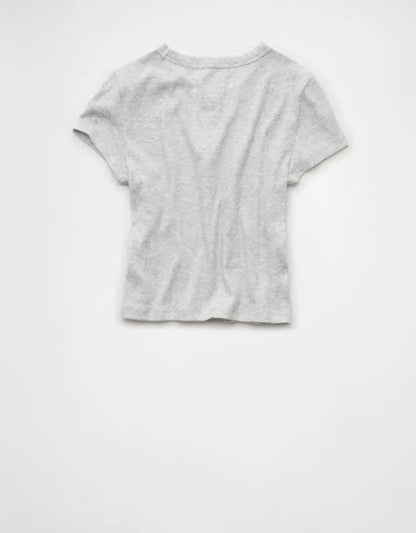AE Wisconsin Badgers Graphic Cropped Baby Tee