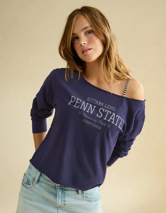 AE Penn State Off-the-Shoulder Graphic T-Shirt