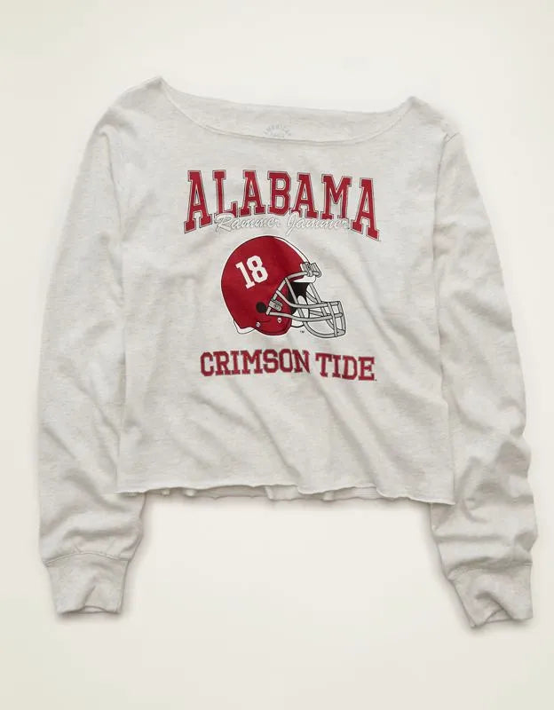 AE Alabama Crimson Tide Off-the-Shoulder Graphic T-Shirt