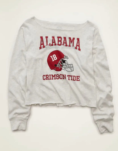 AE Alabama Crimson Tide Off-the-Shoulder Graphic T-Shirt