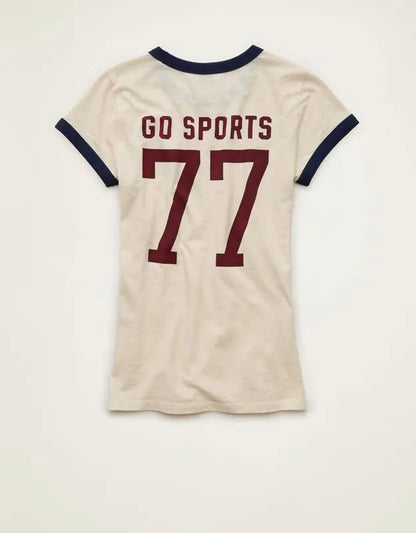 AE Fitted Graphic Ringer T-Shirt