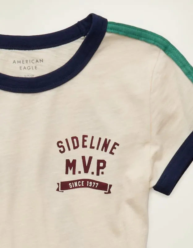 AE Fitted Graphic Ringer T-Shirt